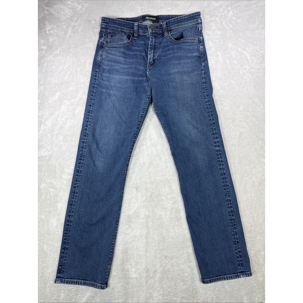 Revtown Mens 32x32  (32X30) Automatic Decade Denim Straight Leg Blue Jeans